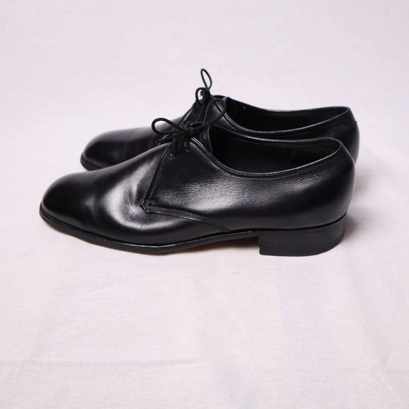 Barker Black Leather Derby Dress Shoes UK 7 / US 8 Made in England - Picture 2 of 7